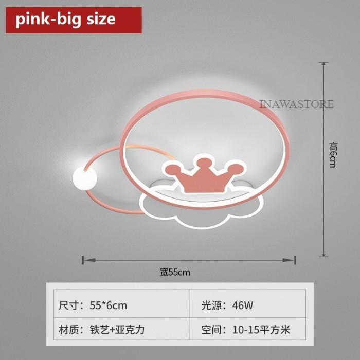 Gambar Lampu Hias Plafon Aesthetic Desain Lucu Kamar Tidur Anak Mewah Simple - Pink -besar, Cahaya 3warna dari INAWASTORE undefined Tokopedia