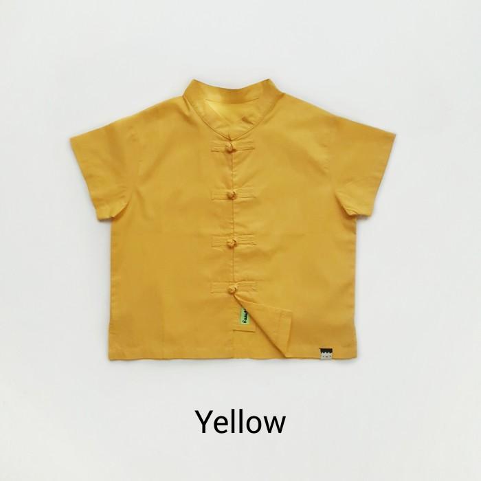 Gambar HEYTIMMY - Kemeja Cheongsam Katun Anak Laki Laki - Ong Bold Color - YELLOW, 3-4 tahun dari Heytimmy undefined Tokopedia
