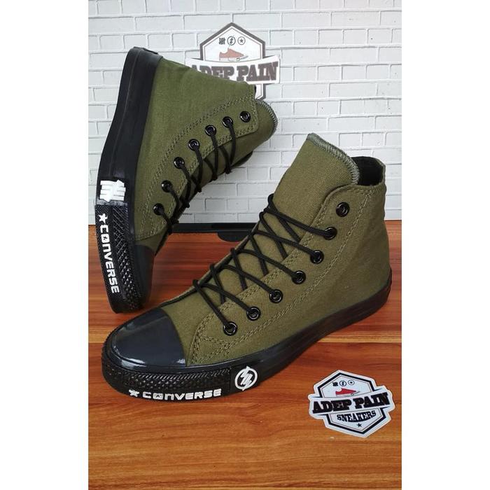 Jual Terlaris Sepatu All Star Converse High Army Limited Edition