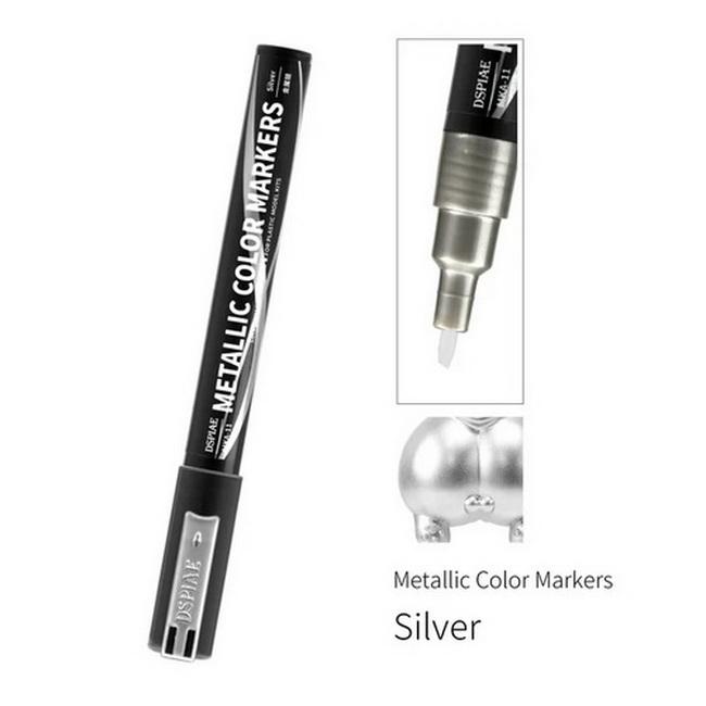 Gambar Dspiae MKA Metallic Color Marker Gundam - MKA-11 Silver dari Hobby Japan undefined Tokopedia