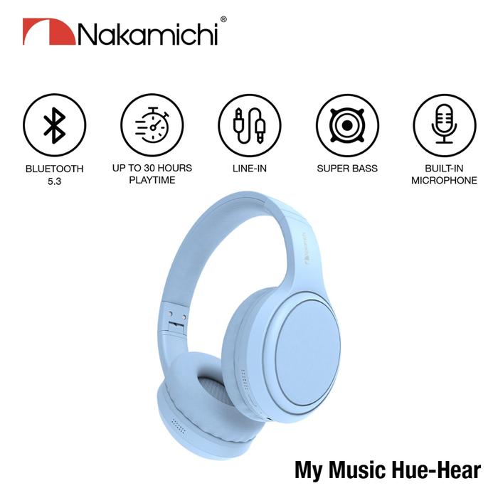 Jual Nakamichi My Music Hue Hear Wireless Bluetooth Headphones