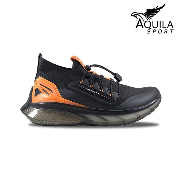Gambar Sepatu Lari 910 Nineten YUKA ACE - Hitam/Abu/Jingga - 44 dari AquilaSports undefined Tokopedia