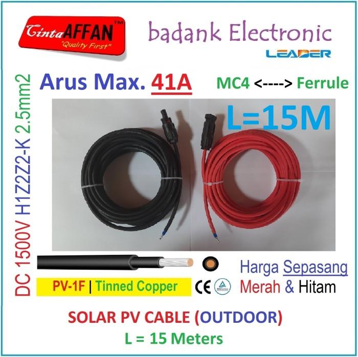 Gambar PTR [MC4 --- Ferrule] PV Cable 1500V H1Z2Z2-K 2.5mm2 Tinned copper dari gilbye undefined Tokopedia