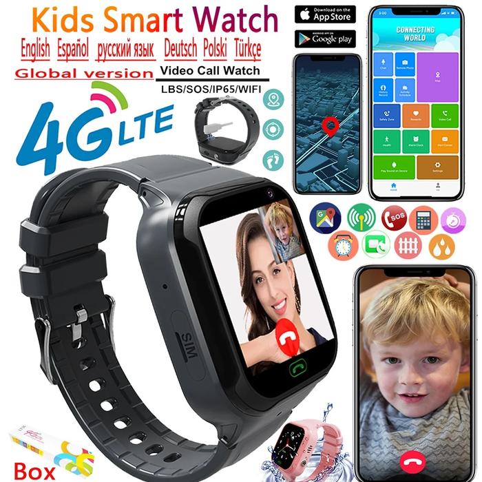 Jual Kids Smart Watch Girls Boy Full Touch Video Call WIFI 4G