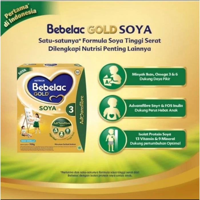 Gambar :: Bebelac 3 Gold soya vanilla 700gr susu bayi dari ahmadalvian1245 undefined Tokopedia