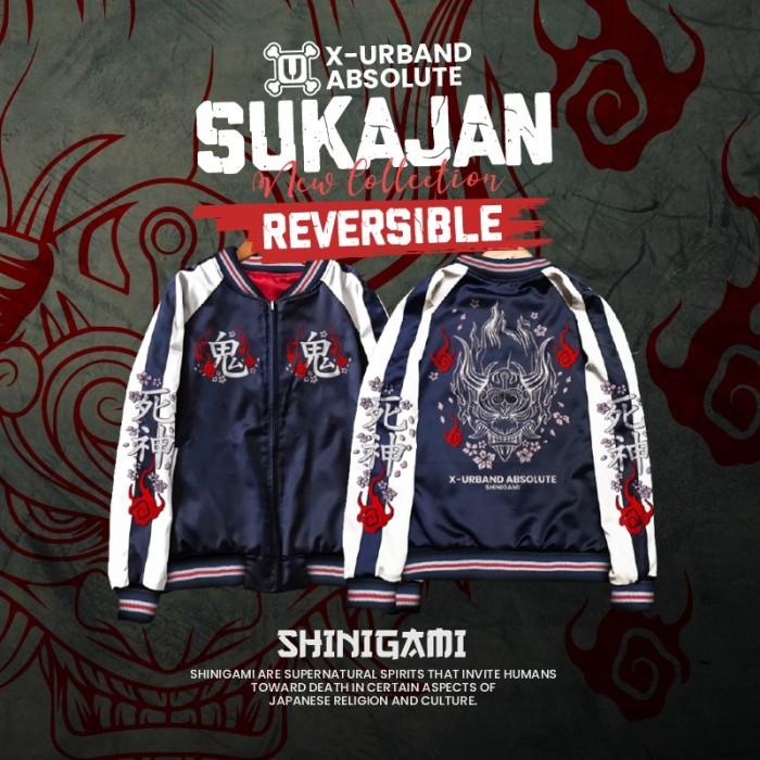 Gambar X Urband Absolute Jaket Sukajan Shinigami Embroidery Two Side A214 - NAVY, S dari ALHAFIYSTORE undefined Tokopedia