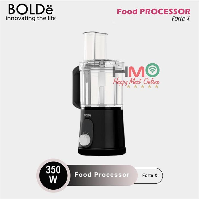 Gambar Bolde Food Processor Forte X Blender Penghalus Pengiris Buah Makanan - HITAM  dari Happy Mart Online undefined Tokopedia