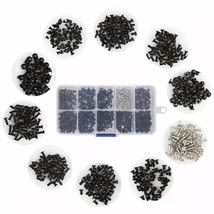 Gambar Jual Baut Laptop / Notebook isi 100pc Lengkap 10 Model Baut/Screw -NEW dari Cetro Part undefined Tokopedia