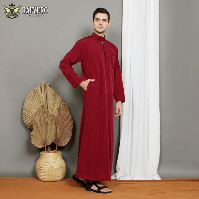 Gambar JUBAH POLOS PRIA - BAJU UMROH DAN HAJI - PAKAIAN MUSLIM LAKI LAKI - MAROON, M dari Gadih Manjo undefined Tokopedia