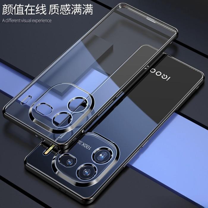 Gambar CASE VIVO IQOO 12 SOFTCASE PLATING BENING TRANSPARAN SQUARE SILICON - Hitam dari The_Beatles.Acc undefined Tokopedia