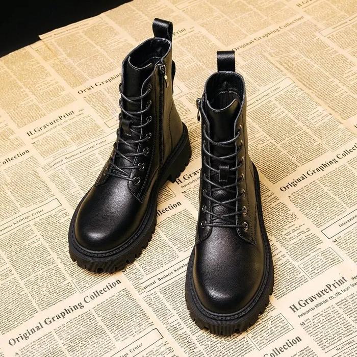 Jual New lace-up Boot Shoes Fashion Leather Ankle Boots