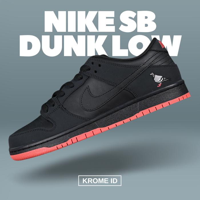 Black Pigeon Black And Red Sb Dunks SB Dunk Low X Staple Black