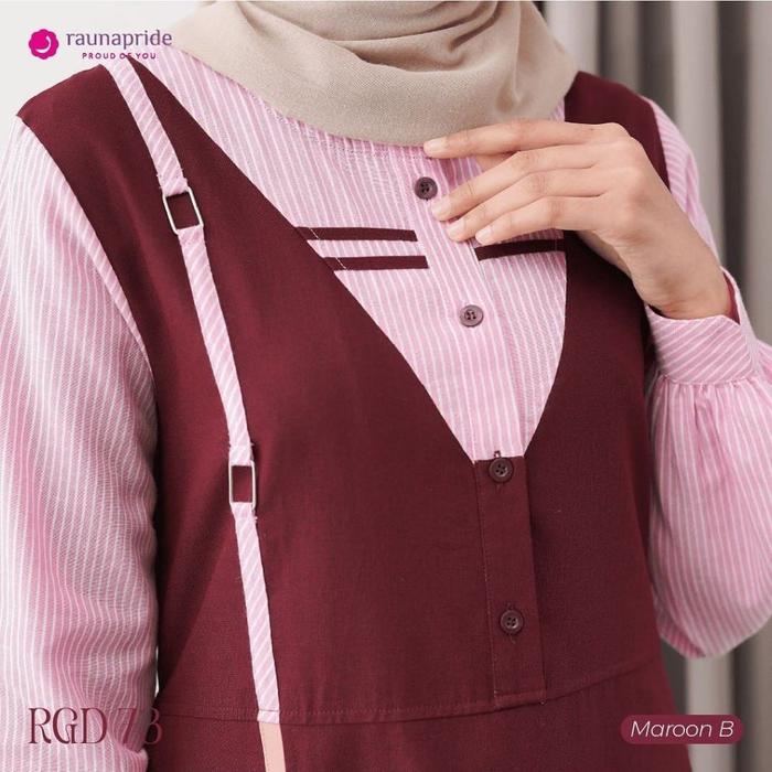Gambar Baju Gamis Wanita / Rauna  GD-73 New / Fashion Muslim - Marun, S dari Hilya Busana undefined Tokopedia