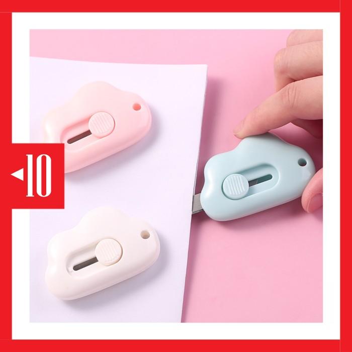 Gambar CUAW cutter bentuk awan mini portable alat tulis kantor sekolah pemoto - Merah Muda dari B.C.E. undefined Tokopedia