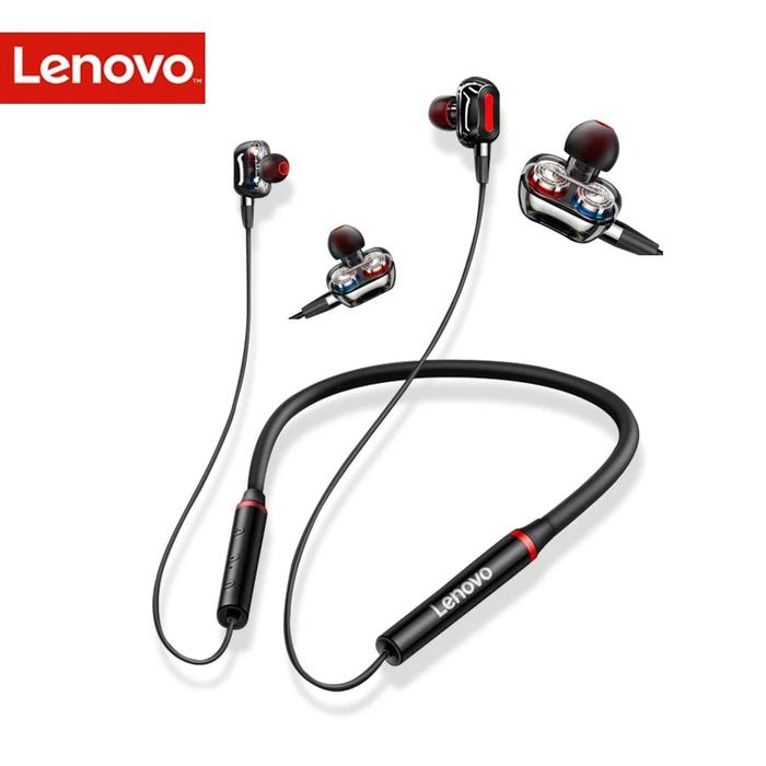 100 Lenovo Bluetooth Earphones He05 Pro Wireless Earbuds Neckband