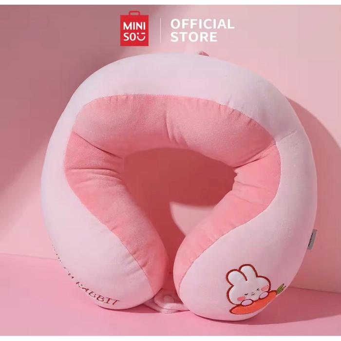 Gambar terlaris MINISO Memory Foam U-shaped Pillow /Bantal Travel berkwalitas - Rabbit Pink dari rakhaputra undefined Tokopedia