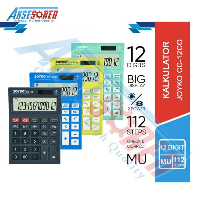 Gambar Kalkulator 12 Digit Joyko CC-12CO Check Correct / Calculator Office - Random dari Aksesoren undefined Tokopedia