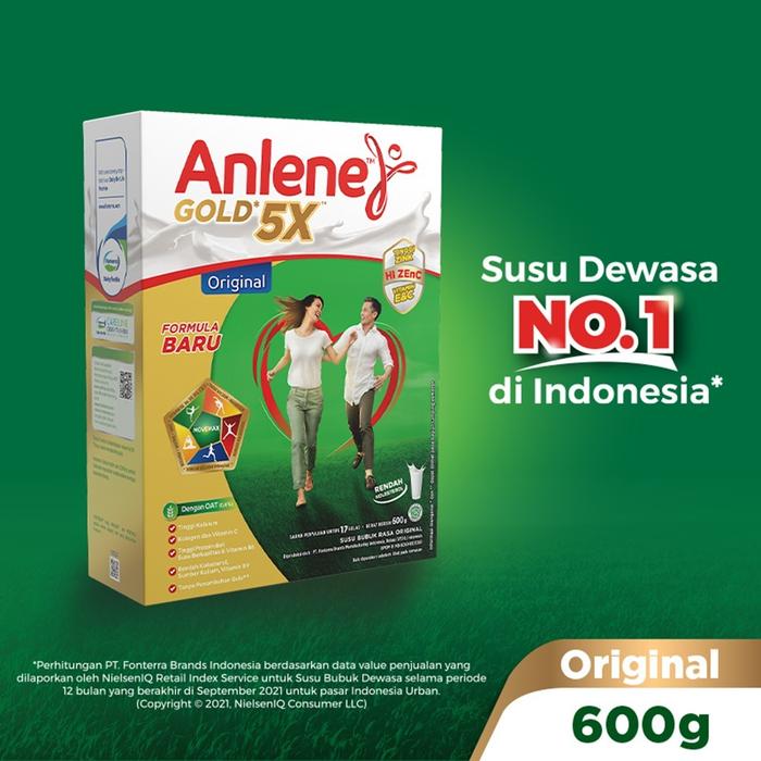 Gambar [AN] Anlene Gold 5X Susu Bubuk Dewasa 600g - Nutrisi Tinggi Kalsium dari Toko Gampang Ingats undefined Tokopedia