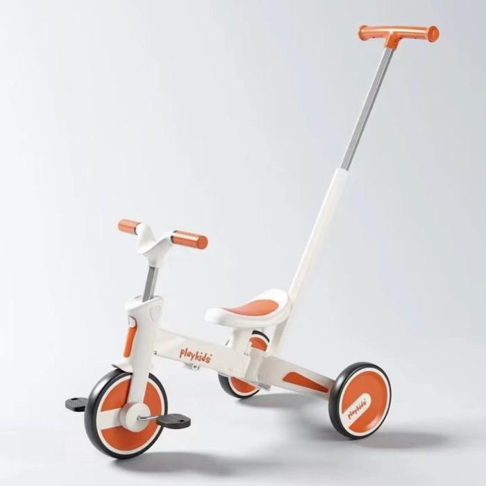 Gambar Sepeda Anak Baby Playkids/Balance Bike Lipat 5 in 1+Dorongan Kontrol - Orange dari ganishaa shop undefined Tokopedia