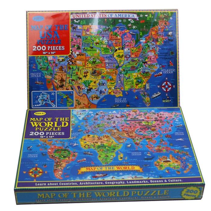 Gambar 200pcs Jigsaw Puzzle United States World Map Paper Puzzles for Ad dari AresSerrs undefined Tokopedia