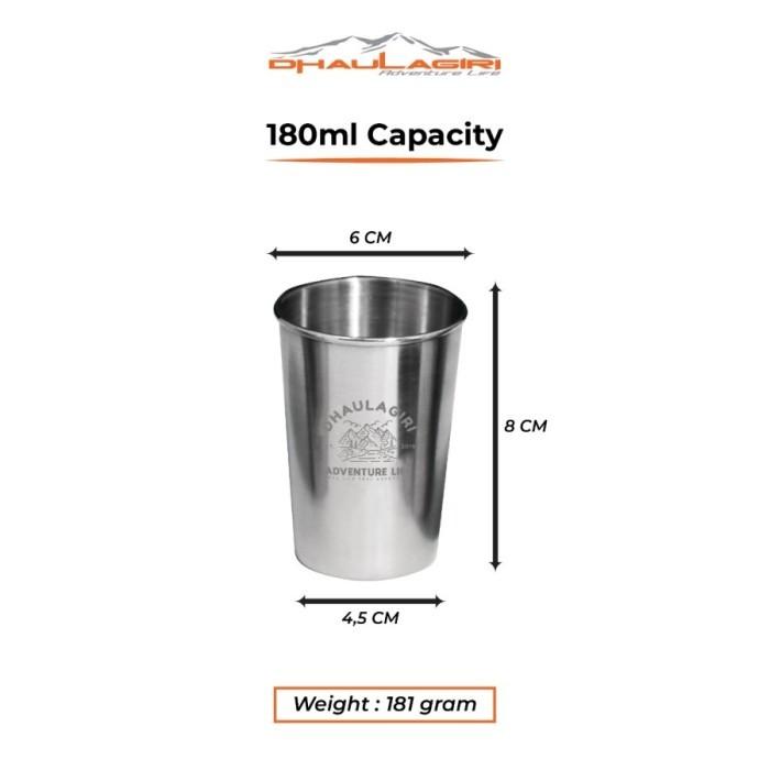 Gambar Gelas Mug Set Isi 4 Dhaulagiri Minum Camping Outdoor Stainless Steel - 180ml dari Diamond Travelling undefined Tokopedia