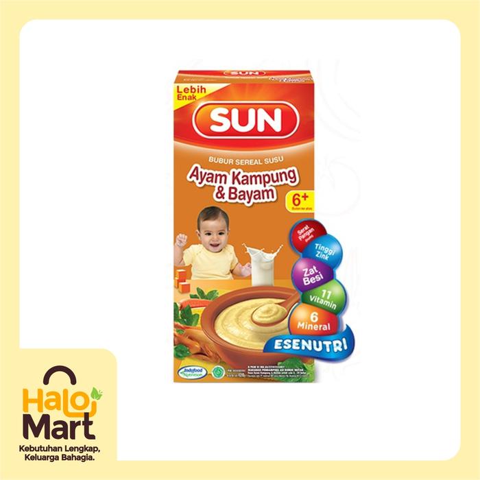 Gambar SUN Bubur Sereal Susu Ayam Kampung Bayam [120 g] dari Halomart.id undefined Tokopedia