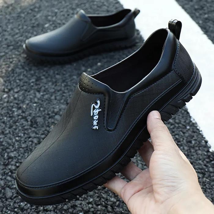 Rain Shoes Mens Low-top Short Rain Boots Waterproof Shoes Non-slip
