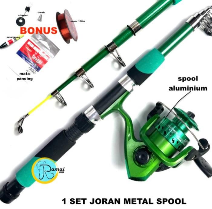 Gambar SET JORAN PANCING REEL SPOOL METAL PREMIUM KAGAWA MURAH BANYAK BONUS - 210(hijau) dari K7Martt undefined Tokopedia