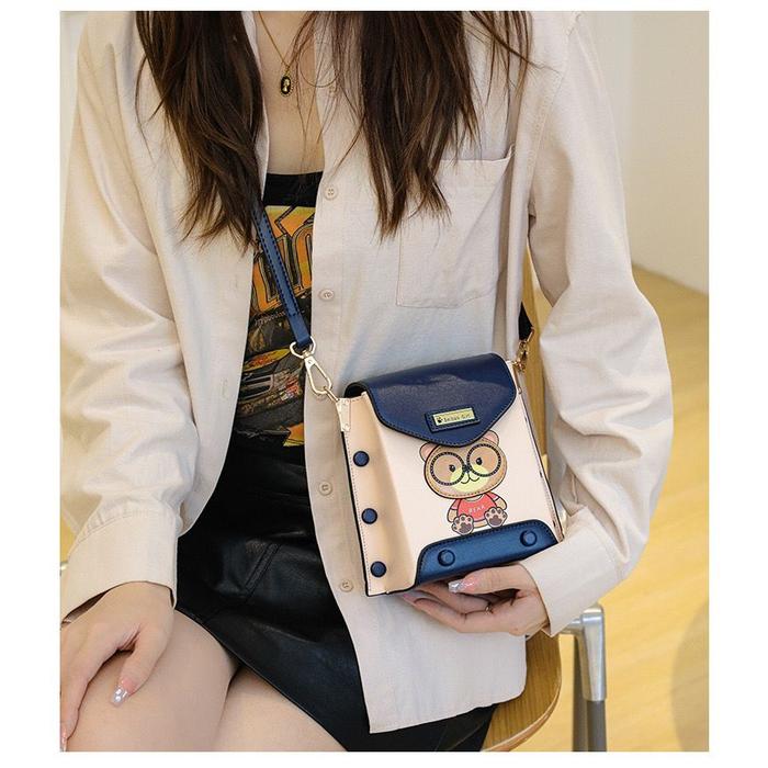 Gambar Tas Selempang Paku Kulit Premium Beibaobao Unik Beauty - BIRU dari beli grosir jakarta undefined Tokopedia