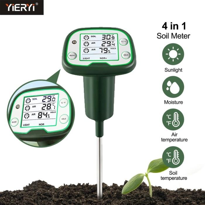 Gambar Digital Soil Tester Sunlight Air Moisture Temp Meter Sensor Large dari Barefoot Import undefined Tokopedia