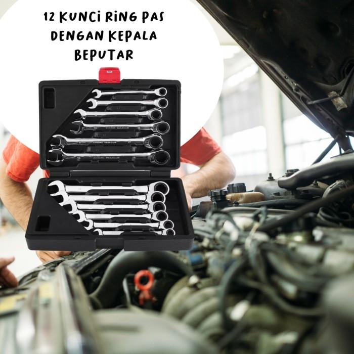 Gambar 12 PCS KUNCI RING PAS DENGAN KEPALA BERPUTAR SALE dari Market Hand Tools undefined Tokopedia