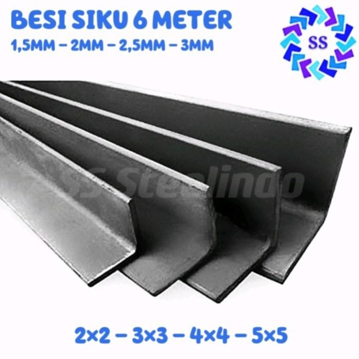 Gambar BESI SIKU 6 METER (2X2 3X3 4X4 5X5) (2MM 2,5MM 3MM 4MM) - 4X4 3MM dari SSSteelindo undefined Tokopedia