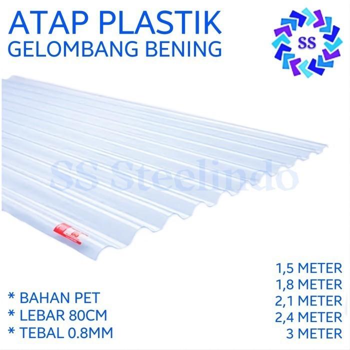 Gambar ATAP ASBES / GELOMBANG PLASTIK BENING TEBAL (PET 08) - 1.8 M dari SSSteelindo undefined Tokopedia
