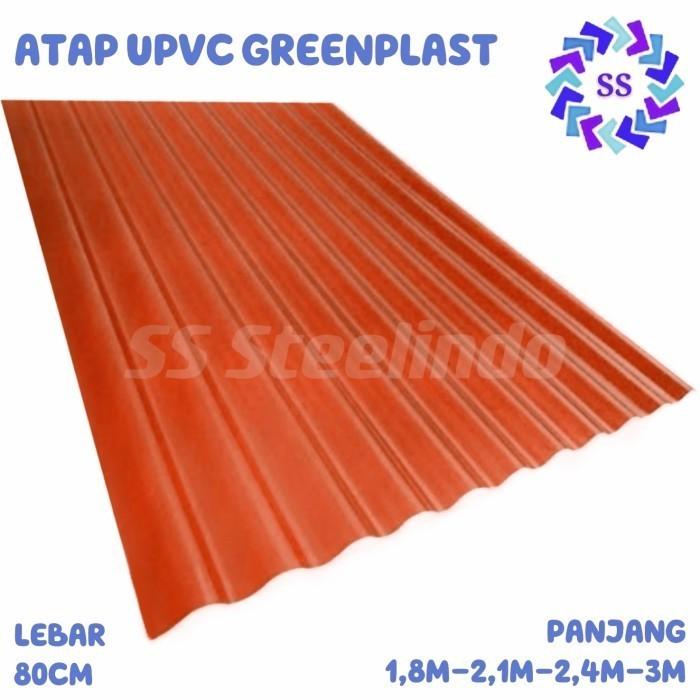 Gambar ATAP GELOMBANG ASBES UPVC GO GREEN PLAST (1,8M 2,1M 2,4M 3M) - 2.1 M dari SSSteelindo undefined 4 Tokopedia