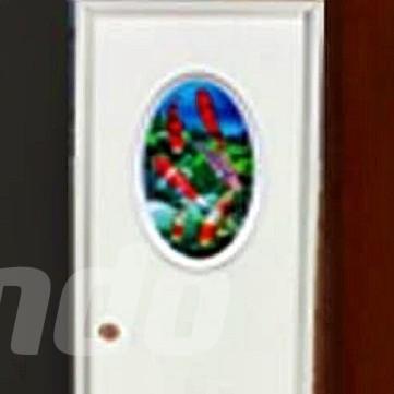 Gambar PINTU KAMAR MANDI PVC OVAL KACA (PUTIH KUNING BIRU HIJAU PINK COKLAT) - Putih, Kiri dari SSSteelindo undefined Tokopedia