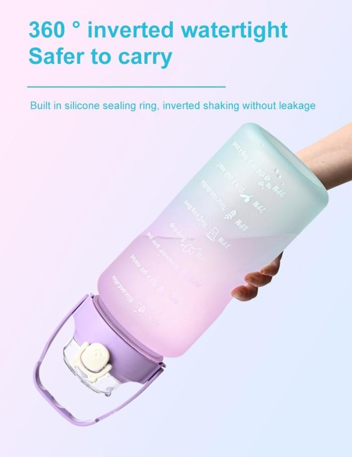 Gambar 2L Gradient Water Bottle Sports Frosted Cup Large Capacity With Straw dari Neni Dedkilmutr undefined Tokopedia