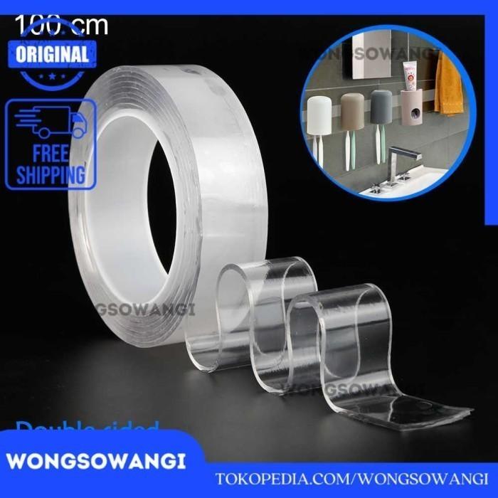 Gambar WW Double Tape for Automotive Original Super Kuat Super Lengket Bening - Transparan, 100 x 3 cm dari WONGSOWANGI undefined Tokopedia