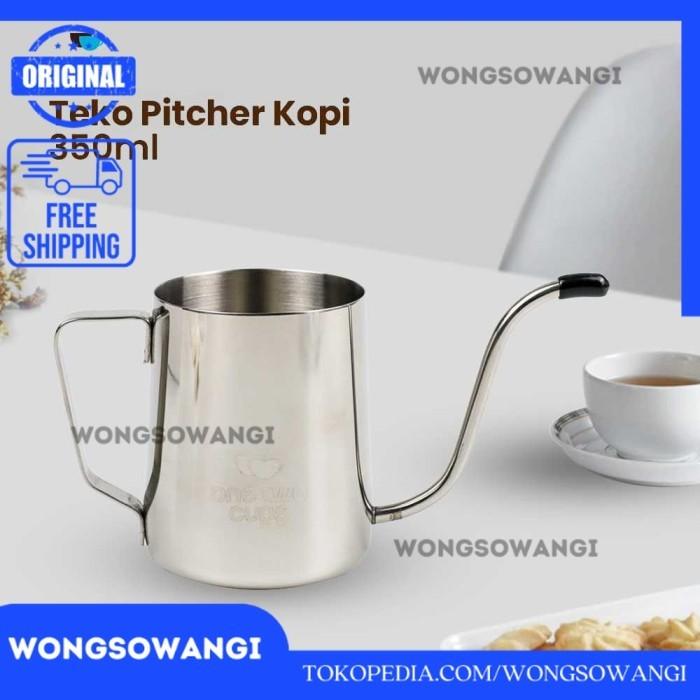 Gambar Teko Kopi Leher Angsa Gooseneck Pour Over Drip Kettle  AA049 - 350ml, Silver dari WONGSOWANGI undefined Tokopedia