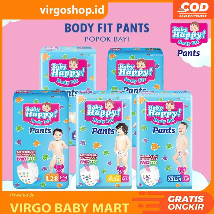 Gambar Baby Happy Pants S-40 M-32 L-28 XL-26 XXL-24 Popok Bayi Sekali Pakai dari hilday82 undefined Tokopedia