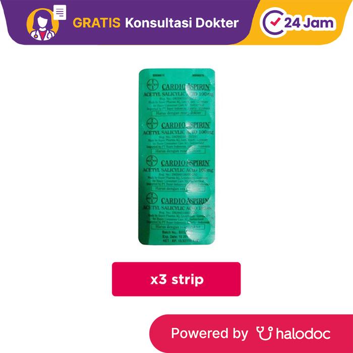 Gambar Cardio Aspirin 100 mg 3 Strip (10 Tablet/Strip) dari Apotek Kosambi Jakarta Barat undefined Tokopedia