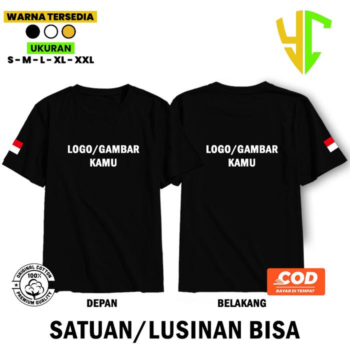 Gambar T-Shirt Kaos Satuan/Lusinan Custom Bisa Request Foto Dan Design Sendir - Hitam, S dari danishopp1 undefined Tokopedia