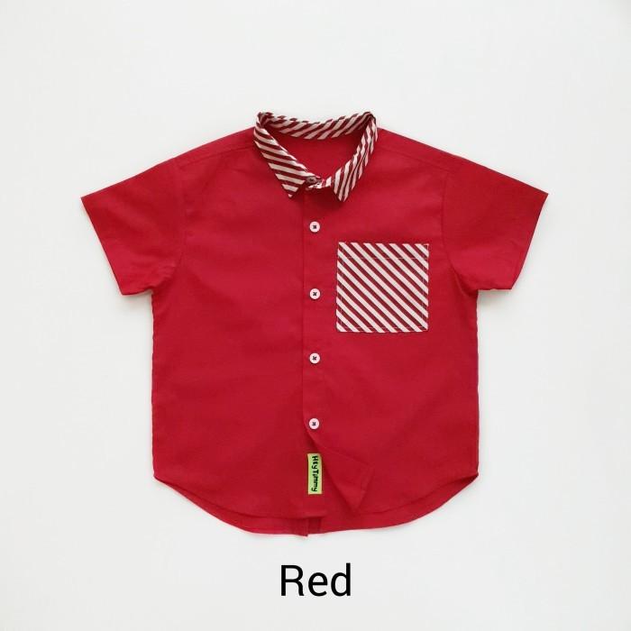 Gambar HEYTIMMY - Kemeja Anak Laki Laki Lengan Pendek - Eton Shirt - RED, 6-7 tahun dari Heytimmy Kota Administrasi Jakarta Utara Tokopedia
