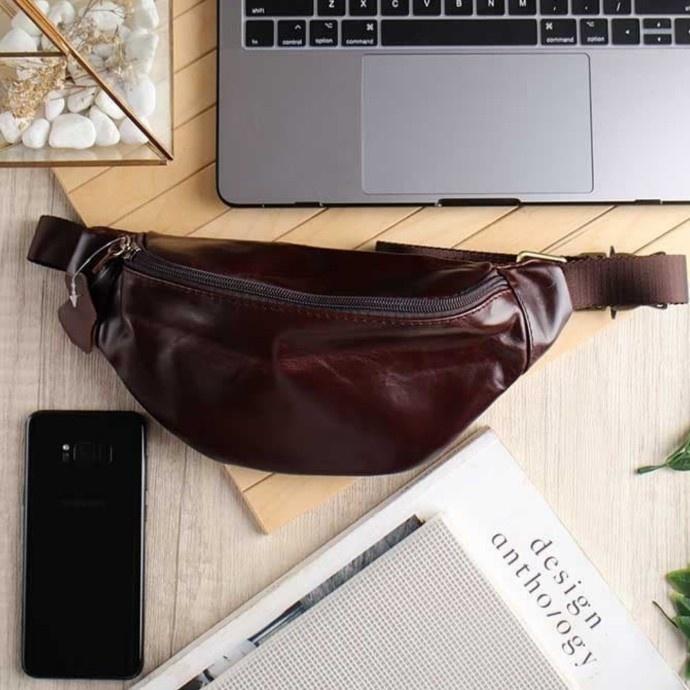 Gambar Tas Pinggang Pria Wanita Dompet Hp Kecil KULIT ASLI -ISHIYA GERMANIC- - polos dari Ishiya undefined Tokopedia