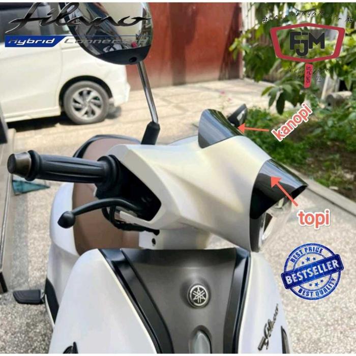 Gambar Fjm Paket Topi Lampu + Speedometer Aksesoris Visor Yamaha Grand Filano - Smoke, Topi headlamp dari d2rcollectionbdg undefined Tokopedia