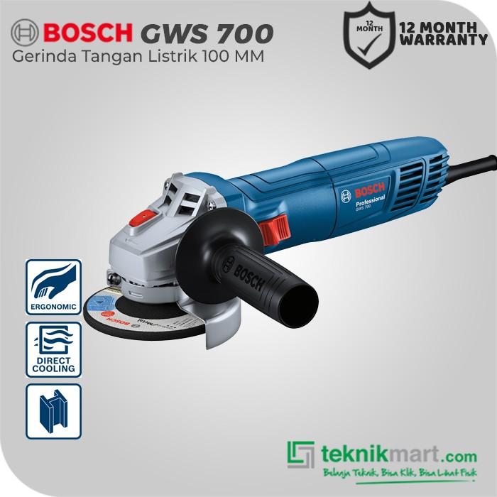 Gambar Bosch Angle Grinder / Gerinda Tangan Listrik 100MM 710W GWS 700 - UNIT ONLY dari Teknikmart Kota Administrasi Jakarta Barat Tokopedia