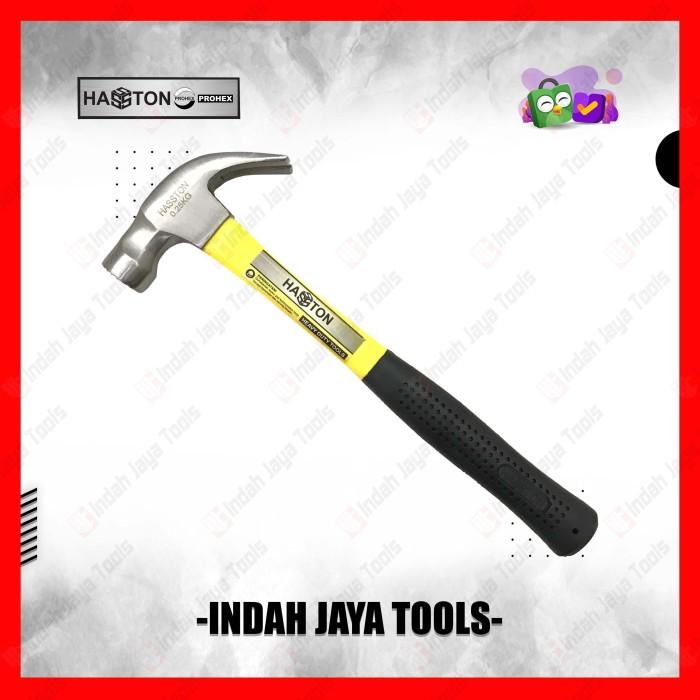 Gambar HASSTON 1509-003 Palu Kambing Gagang Fiber 0.25 Kg Claw Hammer Cungkil dari MorganaPlan undefined Tokopedia