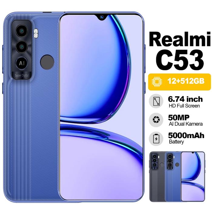 Gambar Hp Realmi C53 Layar 6.8inci ram 12 256GB Smartphone android terbaru dari amrumhirul shop undefined Tokopedia