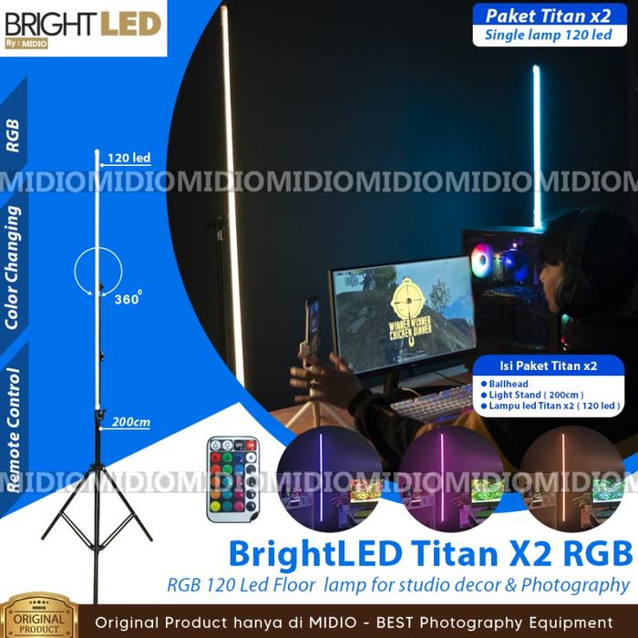 Gambar [TERKEKINIAN] Bright X2 LED RGB Baground Light Studio Lighting Plus dari Berbenika shop undefined Tokopedia