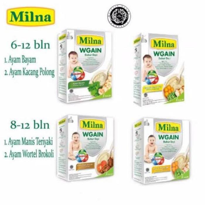 Gambar Milna Wgain Bubur Bayi 6+ & 8+ Keatas dari Monastore2021 undefined Tokopedia