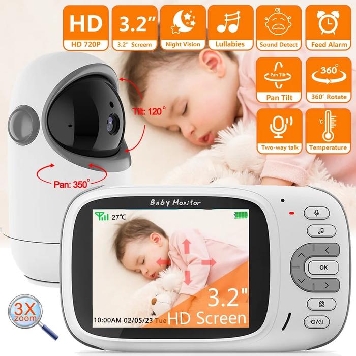 Jual Inch Video Baby Monitor With Digital Zoom Surveillance